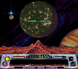 Super Dropzone: Intergalactic Rescue Mission (SNES) screenshot: Game over