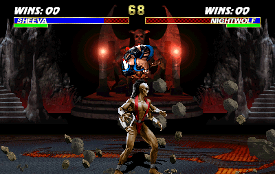 Ultimate Mortal Kombat 3 (Arcade) screenshot: Acrobatics moves