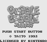 Bubble Bobble: Part 2 (Game Boy) screenshot: Title screen (Japanese version)