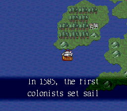 Liberty or Death (SNES) screenshot: Sailing to the new world