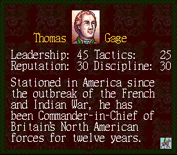 Liberty or Death (SNES) screenshot: Brief bio.