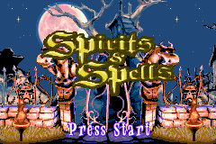 Spirits & Spells (Game Boy Advance) screenshot: Title screen
