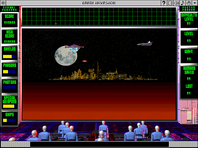 Earth Invasion (Windows 3.x) screenshot: Level 3 (Ground Mission)