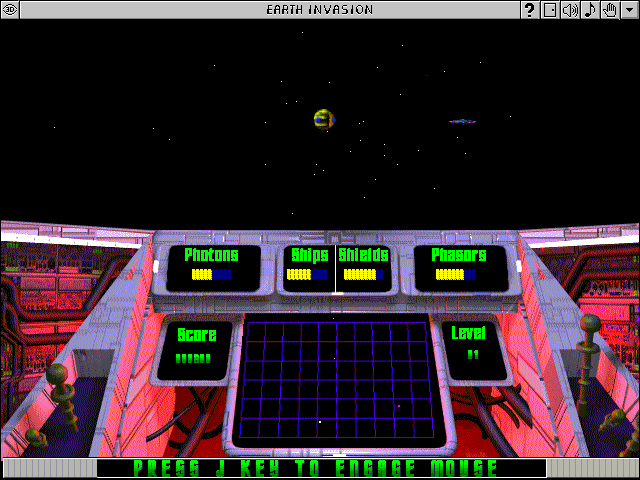Earth Invasion (Windows 3.x) screenshot: A power up (Deep Space Mission)