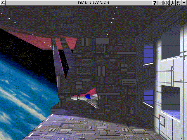Earth Invasion (Windows 16-bit) screenshot: Intro screen (Earth Orbit Mission)