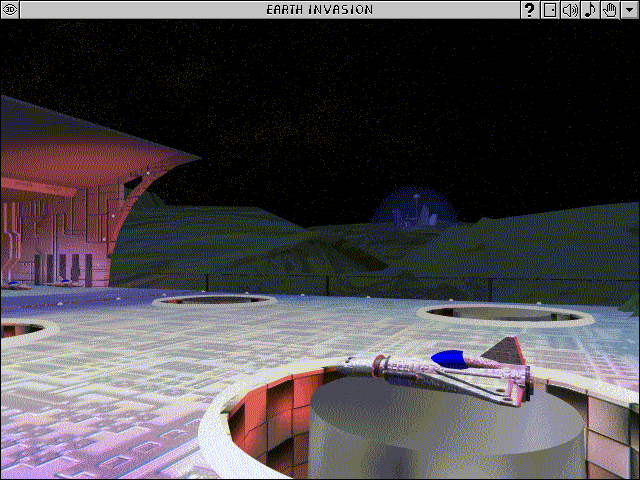 Earth Invasion (Windows 3.x) screenshot: Intro screen (Ground Mission)