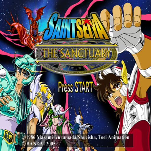 Saint Seiya: The Sanctuary (PlayStation 2) screenshot: Title screen.