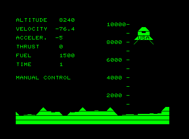 LEM (Commodore PET/CBM) screenshot: Here goes nothing