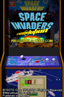 Space Invaders Revolution (Nintendo DS) screenshot: The Title Screen