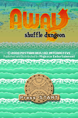 Away: Shuffle Dungeon (Nintendo DS) screenshot: Title screen.