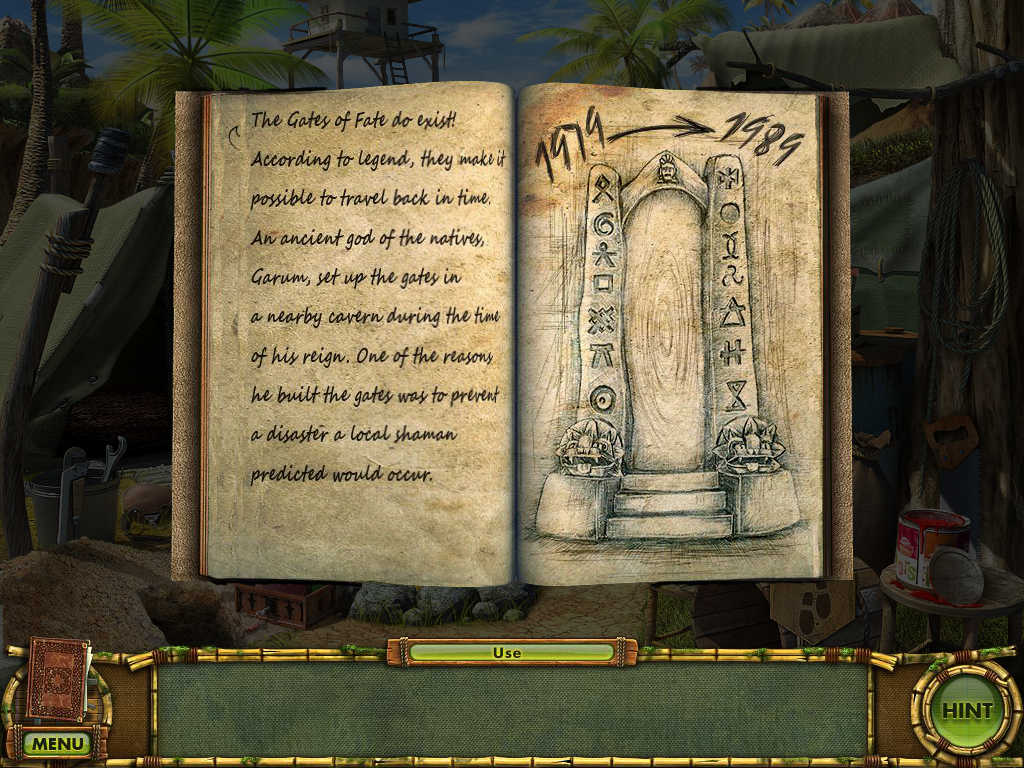 The Treasures of Mystery Island: The Gates of Fate (Windows) screenshot: Journal entry