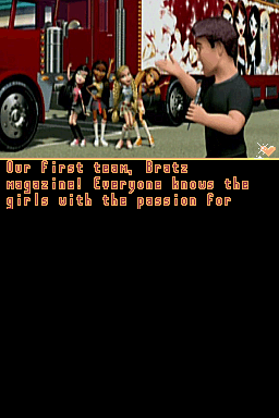 Bratz Forever Diamondz (Nintendo DS) screenshot: There's the Bratz girls themselves!