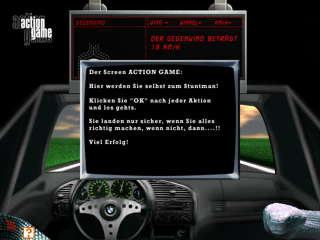 Alarm für Cobra 11: Die Autobahnpolizei (included games) (Windows 3.x) screenshot: Action game help