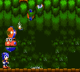 Sonic the Hedgehog: Triple Trouble (Game Gear) screenshot: The third boss, a mechanic caterpillar
