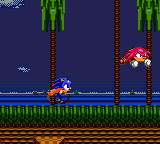 Sonic the Hedgehog: Triple Trouble (Game Gear) screenshot: Sonic chasing Knuckles