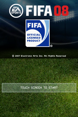 FIFA Soccer 08 (Nintendo DS) screenshot: Title Screen