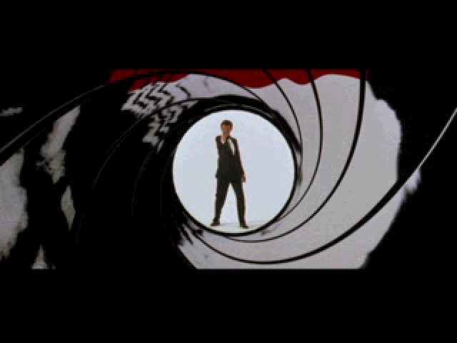 007: Racing (PlayStation) screenshot: You can also see iconic bond walk/shot animation.