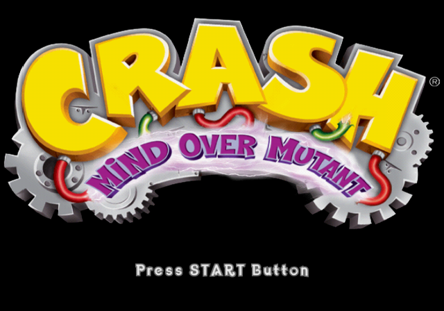 Crash: Mind over Mutant (PlayStation 2) screenshot: Title screen.