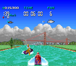 Full Throttle: All-American Racing (SNES) screenshot: San Francisco, California - Jet Ski