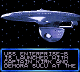 Star Trek: Generations - Beyond the Nexus (Game Gear) screenshot: Intro: Launch of the Enterprise-B