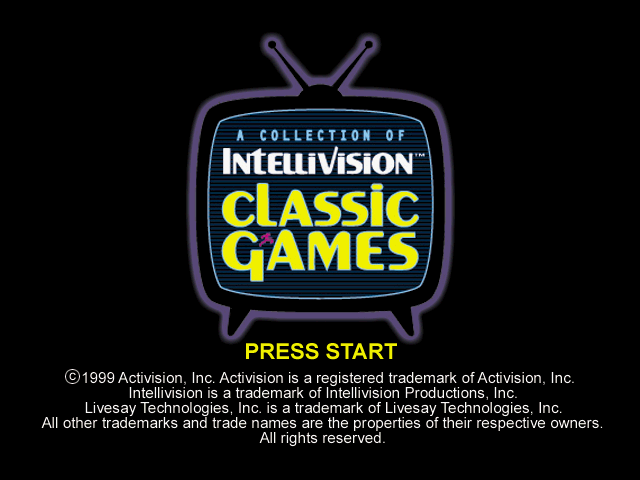 A Collection of Classic Games from the Intellivision (PlayStation) screenshot: Title screen.
