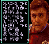 Star Trek: Generations - Beyond the Nexus (Game Gear) screenshot: Cut-scene: The Enterprise-B receives a distress call