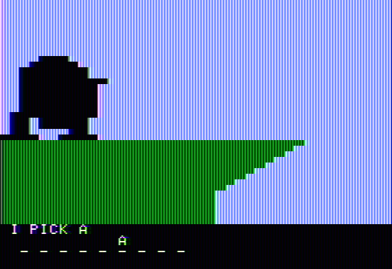 Don't Fall (Apple II) screenshot: Computer's turn