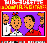 Suske en Wiske: De Tijdtemmers (Game Boy Color) screenshot: French Title Screen