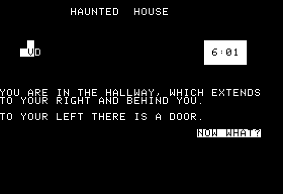 Haunted House (Apple II) screenshot: Starting out