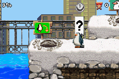 Madagascar: Operation Penguin (Game Boy Advance) screenshot: All different levels and the tutorial are accessed from this area.