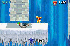 Madagascar: Operation Penguin (Game Boy Advance) screenshot: Crawling to reach a medal