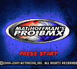 Mat Hoffman's Pro BMX (Game Boy Color) screenshot: Title Screen
