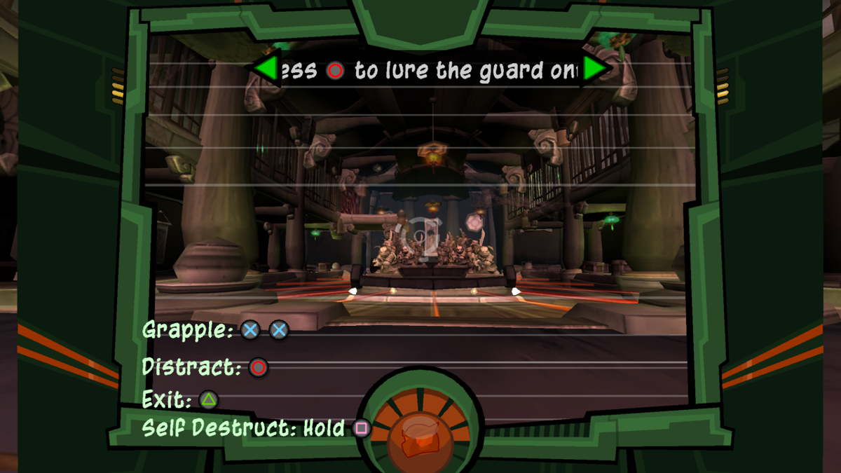 Sly 3: Honor Among Thieves (PlayStation 3) screenshot: Bentley's new gadget - a camera that can move by grappling to surfaces and distract or even damage the enemies