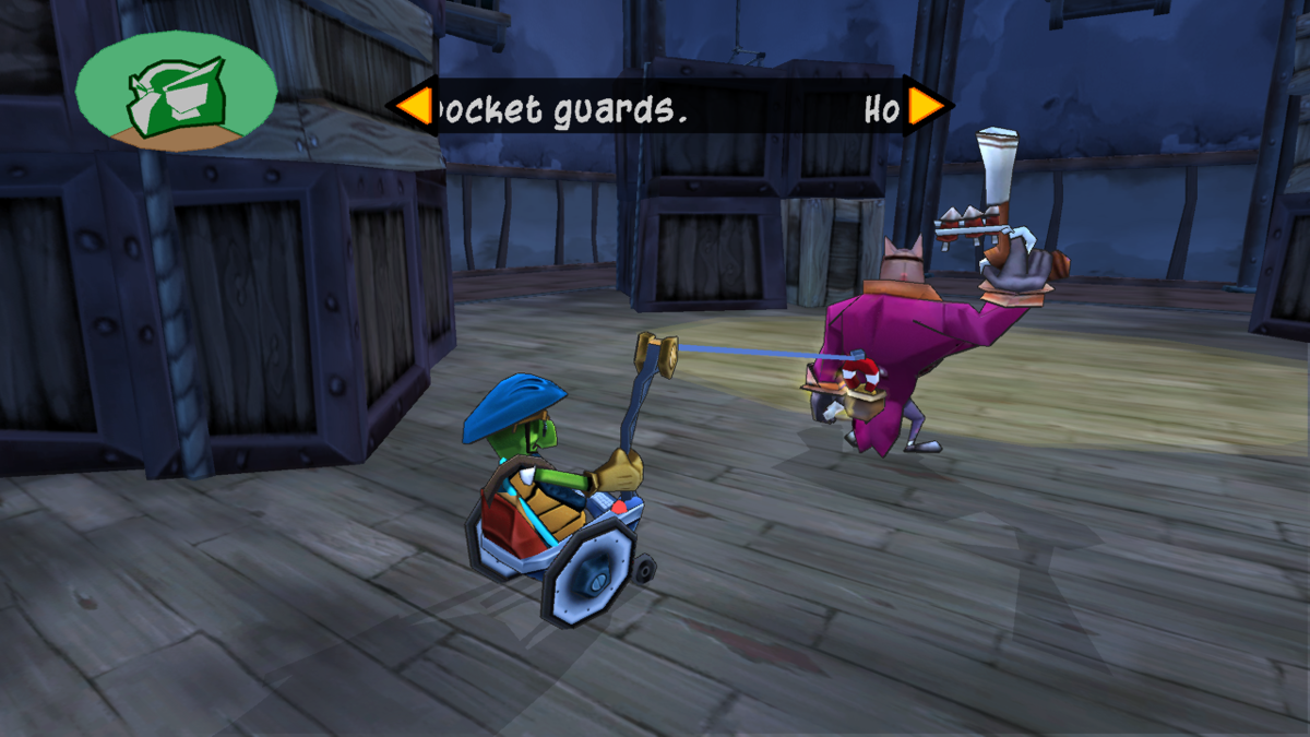 Sly 3: Honor Among Thieves (PlayStation 3) screenshot: Bentley is now equipped with a fishing pole for stealing from enemies