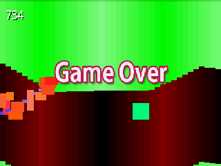 SFCave (Android) screenshot: Crashing means game over