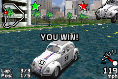 Disney's Herbie: Fully Loaded (Game Boy Advance) screenshot: Victory