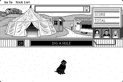 Puppy Love (Macintosh) screenshot: The trick that needs to be performed