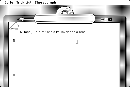 Puppy Love (Macintosh) screenshot: A simple choreographed routine