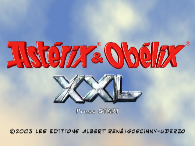 Asterix and Obelix: Kick Buttix (PlayStation 2) screenshot: Title screen (European version)