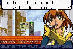 Gunstar Super Heroes (Game Boy Advance) screenshot: Yellow sends us to our next mission.