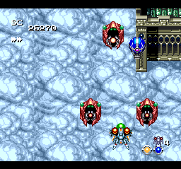 Seirei Senshi Spriggan (TurboGrafx CD) screenshot: Trying to squeeze past some mean-looking guys