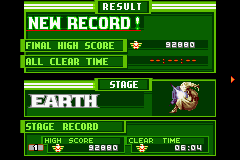 Gunstar Super Heroes (Game Boy Advance) screenshot: New record for this stage