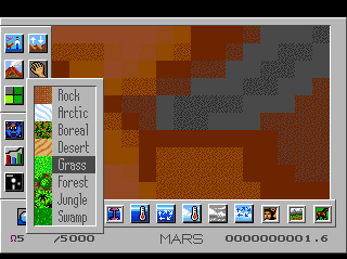SimEarth: The Living Planet (TurboGrafx CD) screenshot: ...no wonder, because it's Mars!..