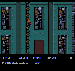 Double Dragon II: The Revenge (Genesis) screenshot: Climbing a ladder