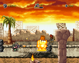 CT Special Forces: Back in the Trenches (PlayStation) screenshot: Explosion.