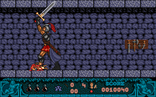 Death Trap (Amiga) screenshot: The boss killed me.