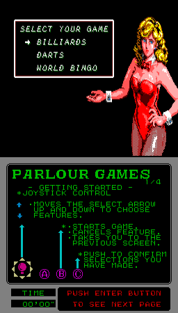 Parlour Games (Arcade) screenshot: Select your game.