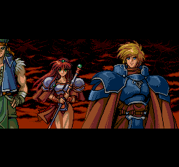 The Legend of Xanadu II (TurboGrafx CD) screenshot: Sorry, villain, you were saying?.. I can't concentrate here. There is a sexy leotard-clad girl behind me