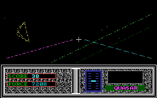 Quasar (DOS) screenshot: The hostilities continue apace.