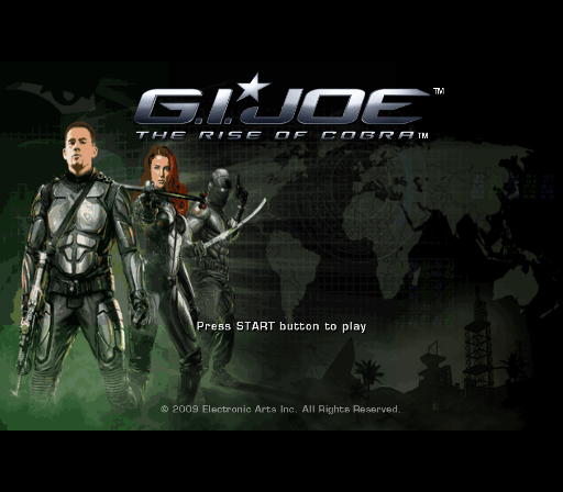 G.I. Joe: The Rise of Cobra (PlayStation 2) screenshot: Title screen